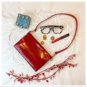 HOBO International Red Leather Wristlet Wallet